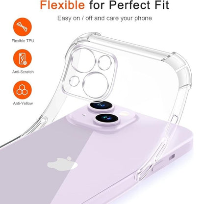 Komplet ovitek + 3x zaščitno steklo "Ivoler" za telefon iPhone 14 – Infostyle