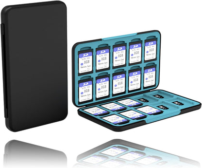 Vodootporna kutija za SD i TF kartice – Organizator za 20 SD + 20 TF kartica (crna)