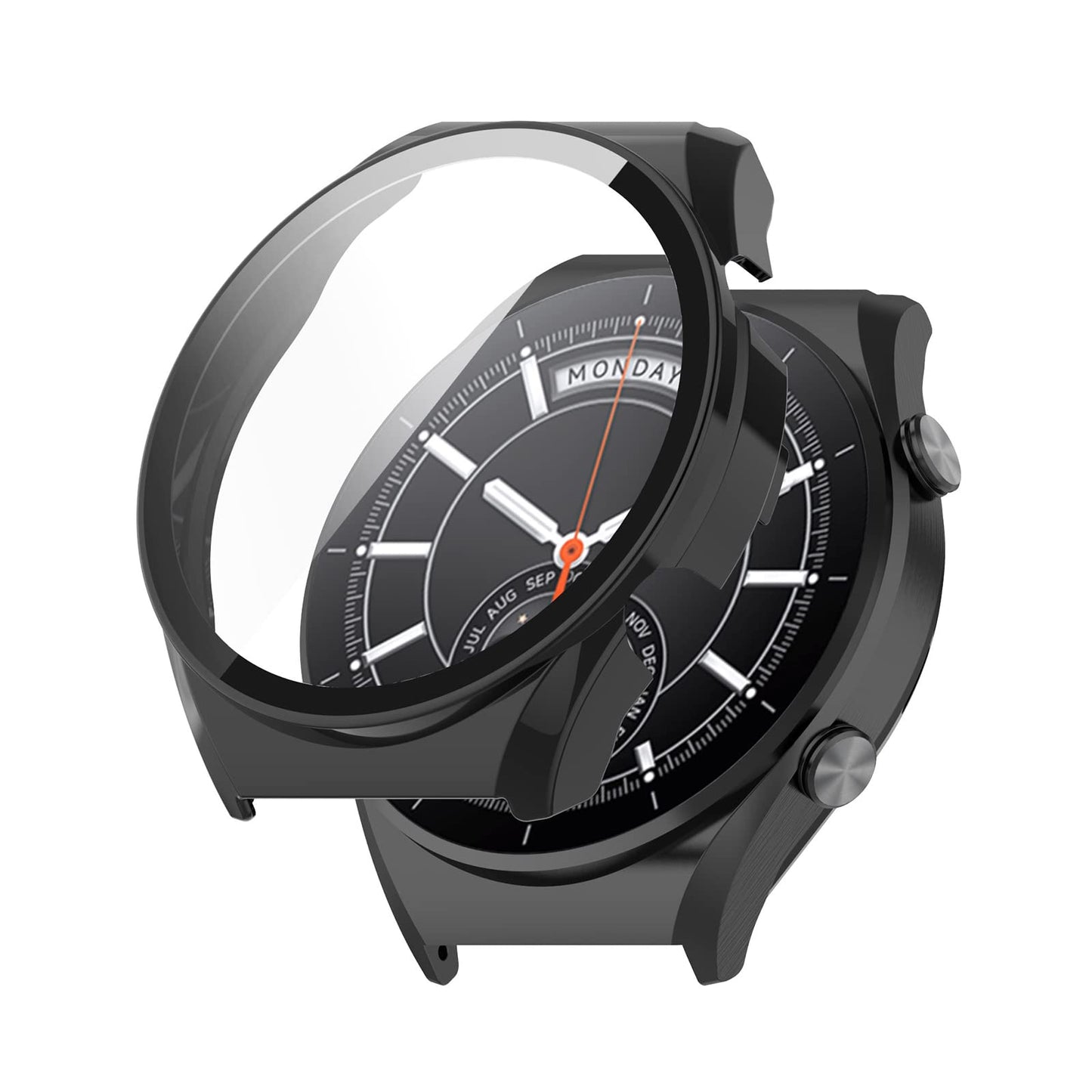 Zaštitna maskica za Xiaomi Watch S1 + staklo 9H – 360° (crna)