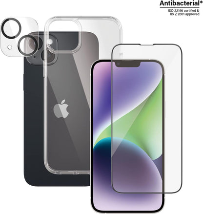 PanzerGlass™ 3-v-1 Zaščitni Paket za iPhone 14 Plus – Kaljeno Steklo + Kamera + Ovitek