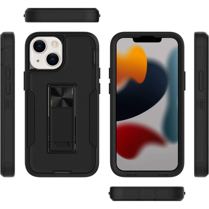Ovitek s stojalom za iPhone 15 Plus /14 Plus, črna – Yiscase