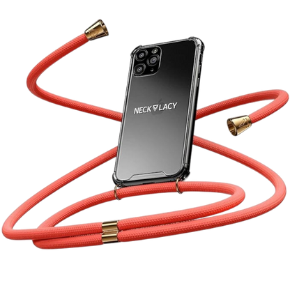 Ovitek z vrvico "NECKLACY®" za iPhone 13 Pro Max, ornažna
