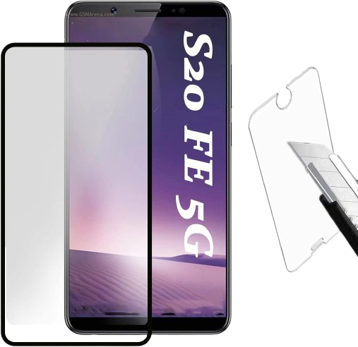Zaščitno steklo s črno obrobo za Samsung Galaxy S20 Fe – Infostyle