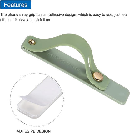 QUARKZMAN Silicone Phone Holder with Finger Strap – Mobile Phone Stand (Olive Green, 2 Pieces)