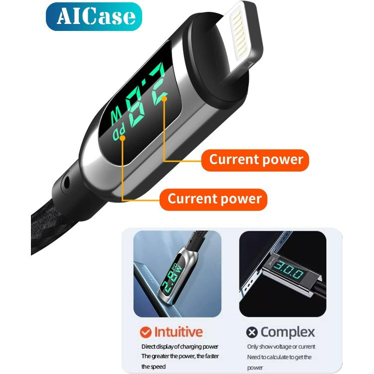 Polnilni kabel USB C v Lightning, 1.2m – AICase