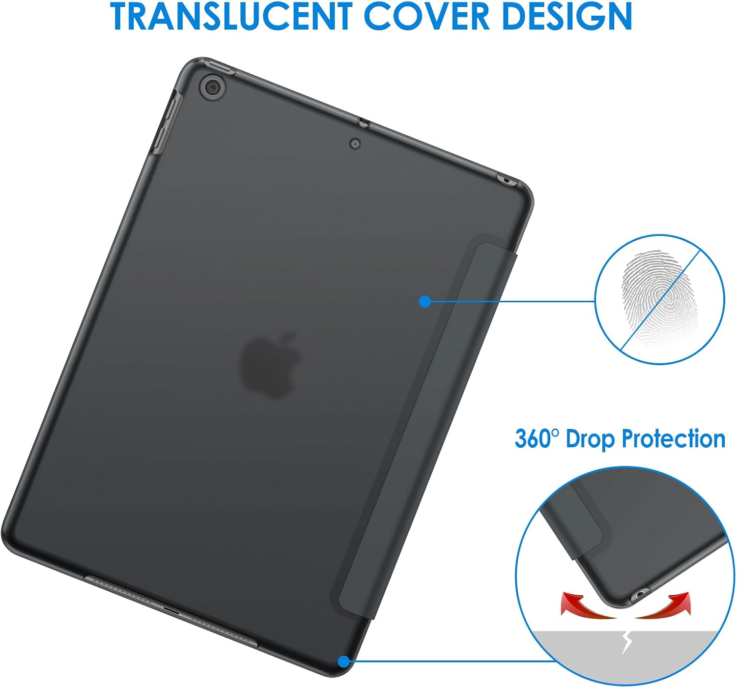 Ovitek ''JETech'' za 10,2" iPad (model 2021/2020/2019, gen.9/8/7)
