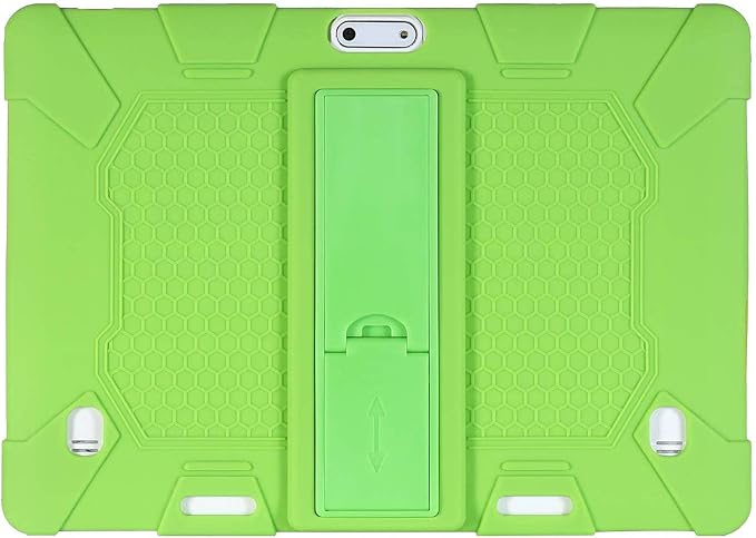 10,1-palčni silikonski ovitek za TOSCIDO / Dragon Touch / Alldocube / ACEPAD in druge tablice – zelena, zložljivo stojalo