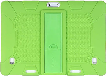 10,1-palčni silikonski ovitek za TOSCIDO / Dragon Touch / Alldocube / ACEPAD in druge tablice – zelena, zložljivo stojalo