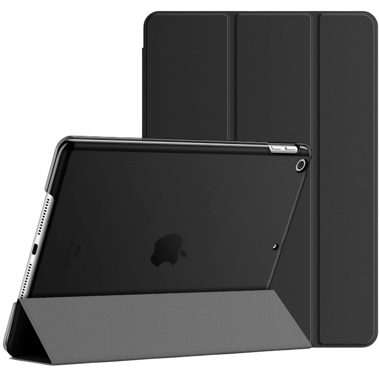 Preklopna torbica za tablični računalnik Apple iPad 9.7" (2018/2017 model, 6th/5th Gen) – JETech – Črna / Umetno usnje +