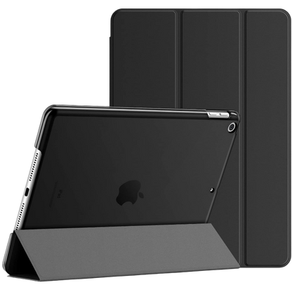 Preklopna torbica za tablični računalnik Apple iPad 9.7" (2018/2017 model, 6th/5th Gen) – JETech – Črna / Umetno usnje +