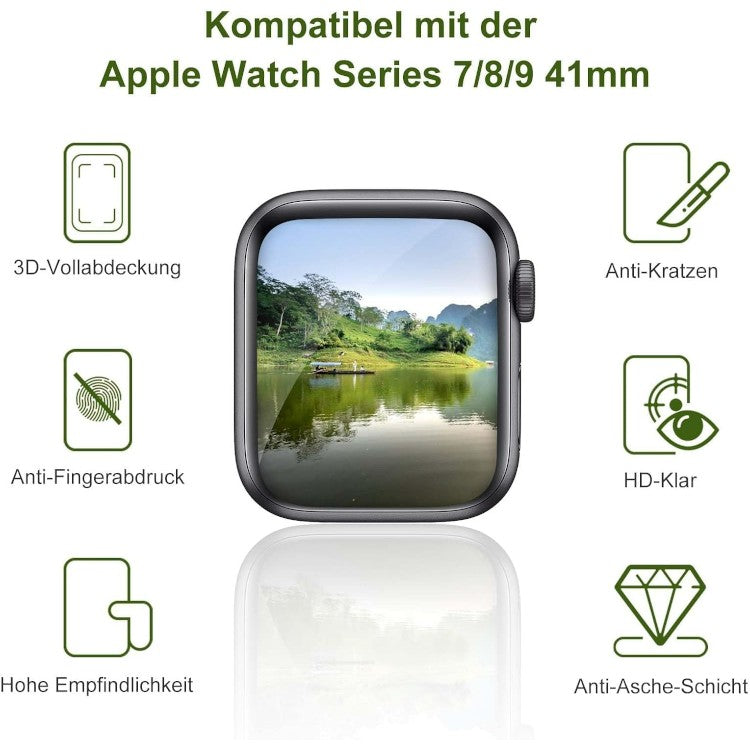 Zaščita zaslona za Apple Watch Series 7/8/9 41 mm (4kos) – Infostyle