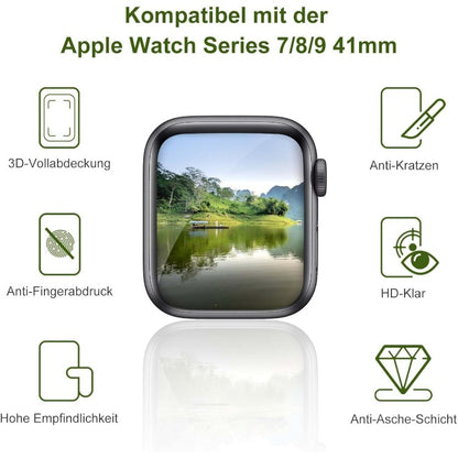 Zaščita zaslona za Apple Watch Series 7/8/9 41 mm (4kos) – Infostyle