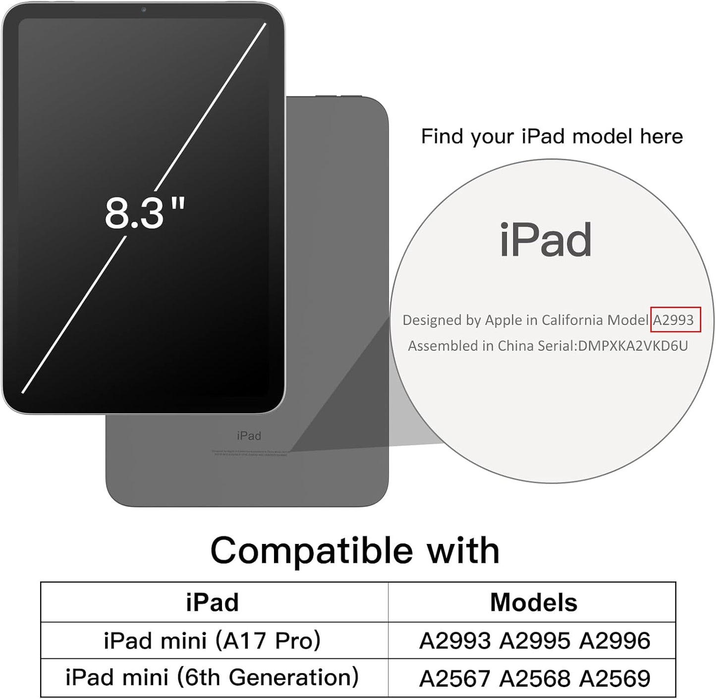 Ovitek JETech za iPad Mini (A17 Pro, model 2024, 7. gen.) / Mini 6 (model 2021, 6. gen.) z držalom za svinčnik