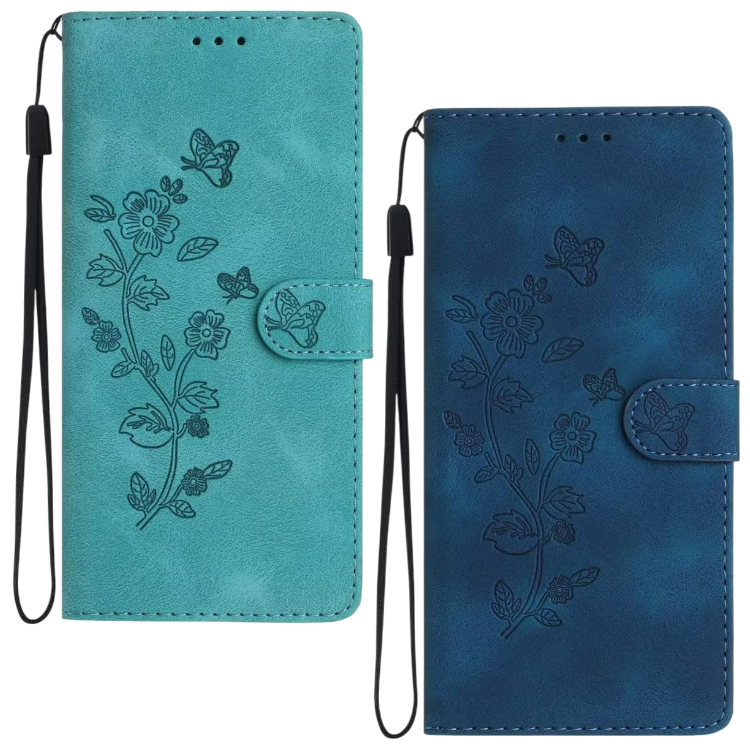 Preklopna torbica za telefon ''Butterfly'' Samsung Galaxy A13 – Infostyle – Modra / Ekološko usnje + TPU silikon