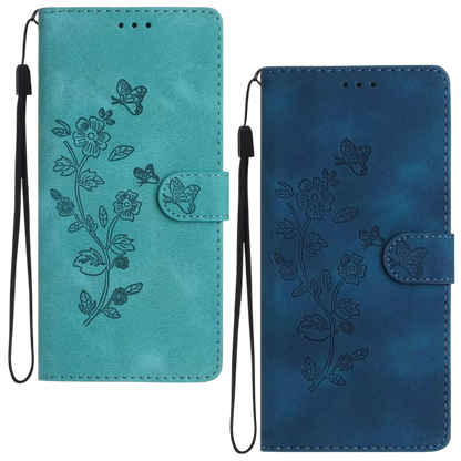 Preklopna torbica za telefon ''Butterfly'' Samsung Galaxy A13 – Infostyle – Modra / Ekološko usnje + TPU silikon