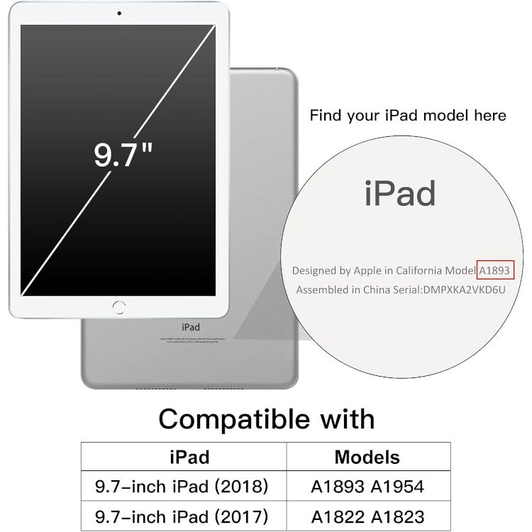Preklopna torbica za tablični računalnik Apple iPad 9.7" (2018/2017 model, 6th/5th Gen) – JETech