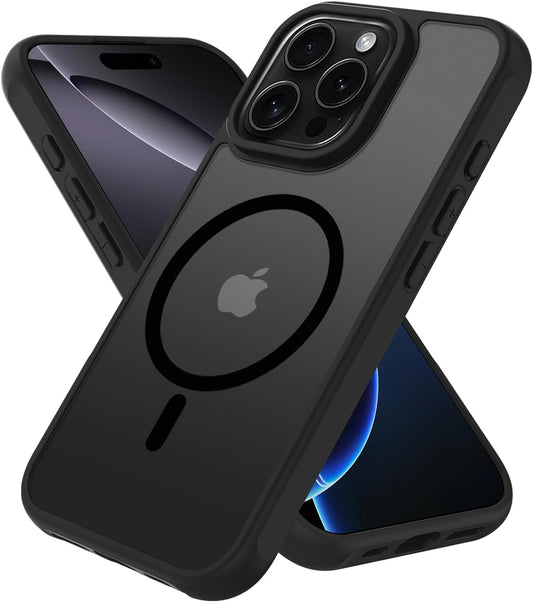 TOCOL Translucent Matte Case for iPhone 16 Pro Max - MagSafe, Black