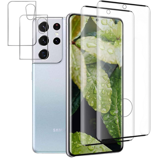 Steklo za ekran in zaščitno steklo za kamero (2+2) za Samsung S21 Ultra – Infostyle
