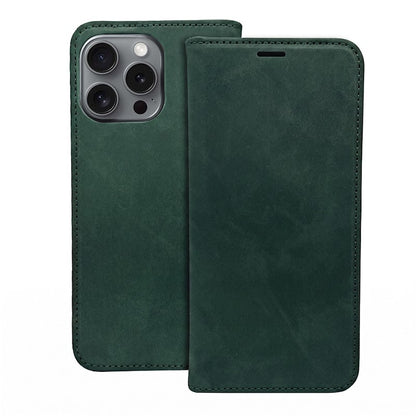 Preklopna torbica za Honor 600 / 600 Pro, brušena koža – zelena