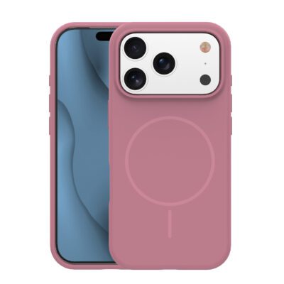 Ovitek za iPhone 17 Pro / 18 Pro, silikonski MagSafe – roza