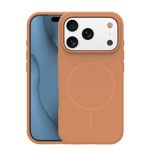 Maska za iPhone 17 Pro / 18 Pro, silikonska MagSafe – karamela