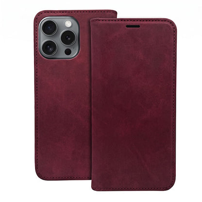 Preklopna torbica za Honor 600 / 600 Pro, semiš – kostanjeva