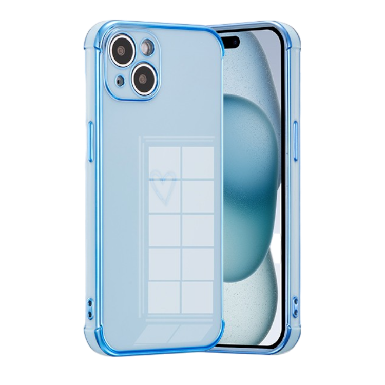 Ovitek "Blue Heart" za iPhone 15 Plus – Infostyle – Modra / TPU silikon