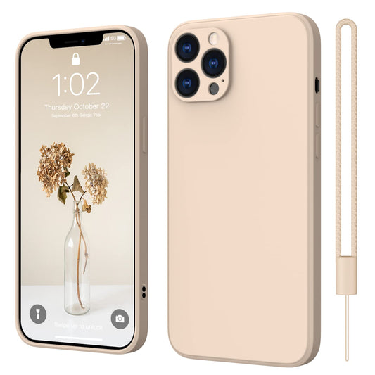 ElestBela silikonski ovitek za iPhone 13 Pro – ultra tanek zaščitni ovitek z mikrovlakni (kaki)