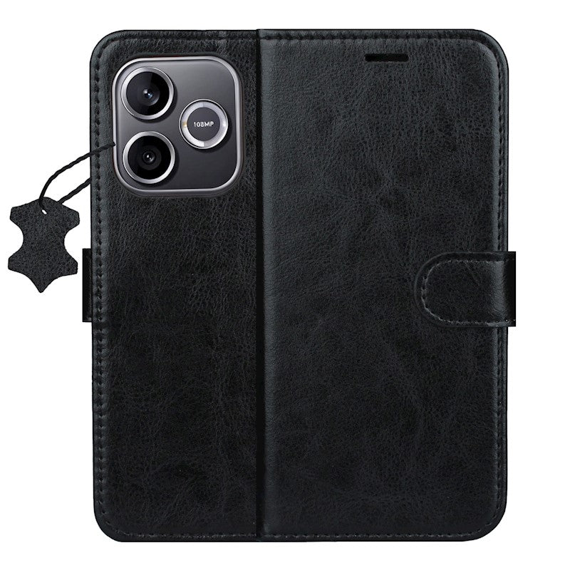Leather Flip Wallet Case for Honor 600 Lite, Smart Luxe – Black