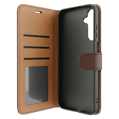 Usnjena preklopna torbica za Honor 600 Lite, Smart Luxe – rjava