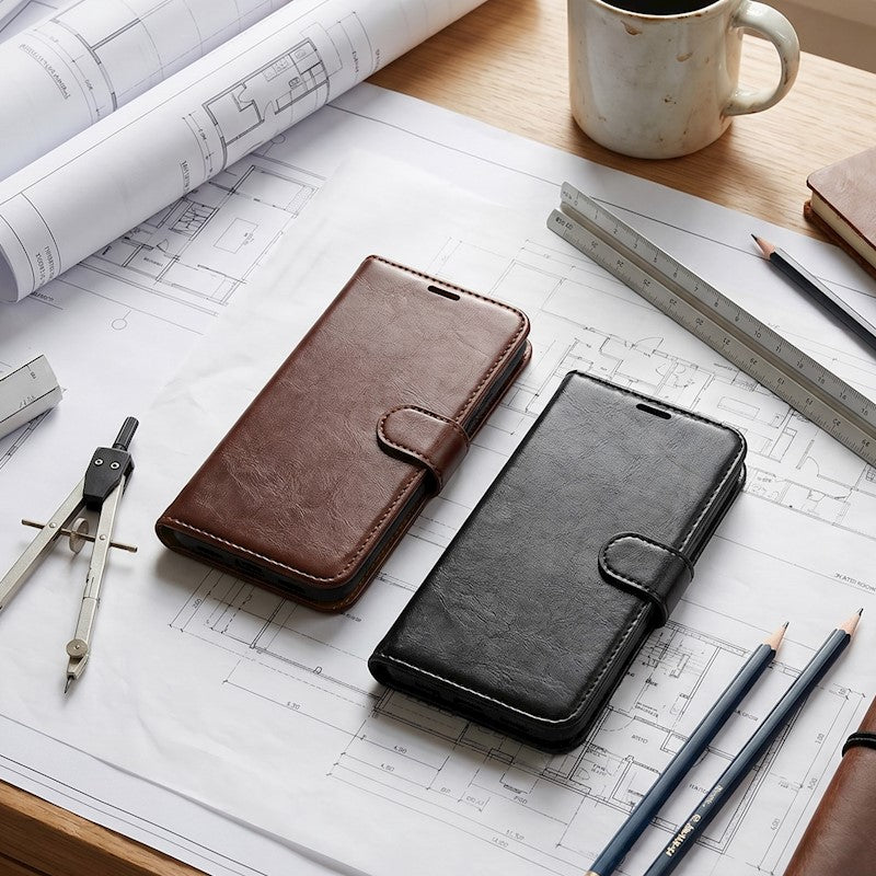 Leather Flip Wallet Case for Honor 600 Lite, Smart Luxe – Black