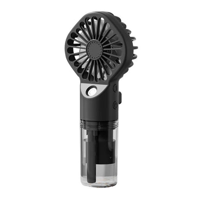 Techsuit G10 Portable Mini Fan with Humidifier – Handheld, USB-C, Black, 4 Speeds