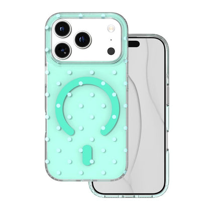 Ovitek za iPhone 17 Pro / 18 Pro, Bubble Dots MagSafe – zelen