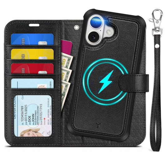 TUCCH-2v1-snemljiv-MagSafe-ovitek-za-iPhone-17-RFID-stojalo-črna:TUCCH 2v1 snemljiv MagSafe ovitek za iPhone 17 – RFID, stojalo - črna