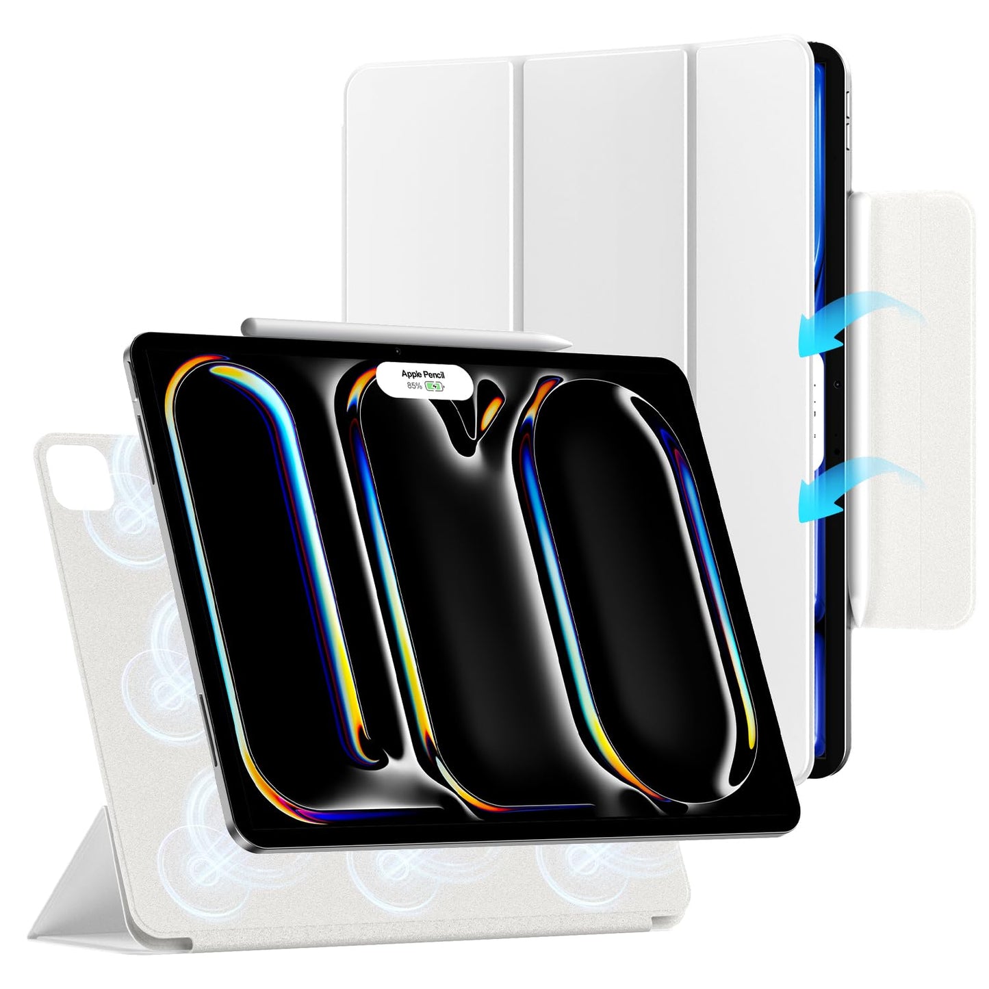 ZtotopCases ovitek za iPad Pro 13 (2024) – magnetni, ultra tanek, stojalo, auto sleep/wake, be
