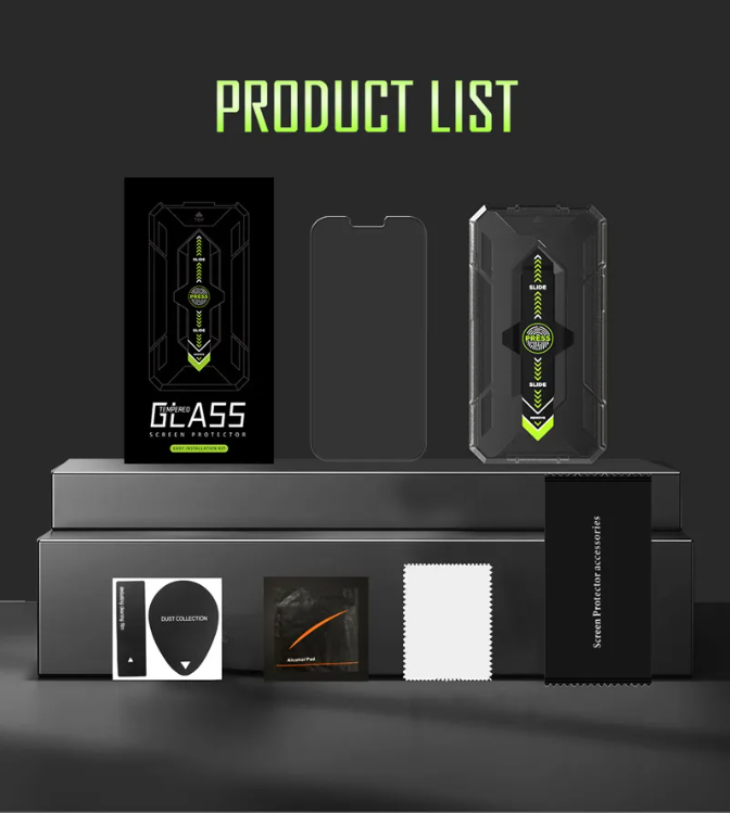 Premium zaščitno steklo za iPhone serije 14 in 15 Plus - z aplikatorjem – Infostyle