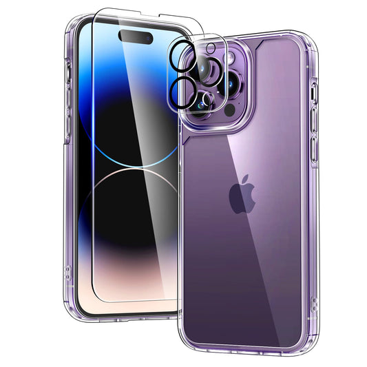 tauri prozoren ovitek z zascitnim steklom za iphone 14 pro