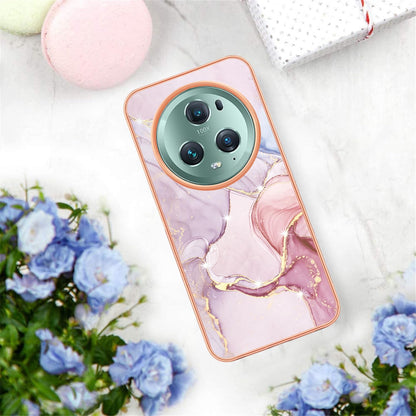 HAOYE marble gradient ovitek za Honor Magic 5 Pro – roza