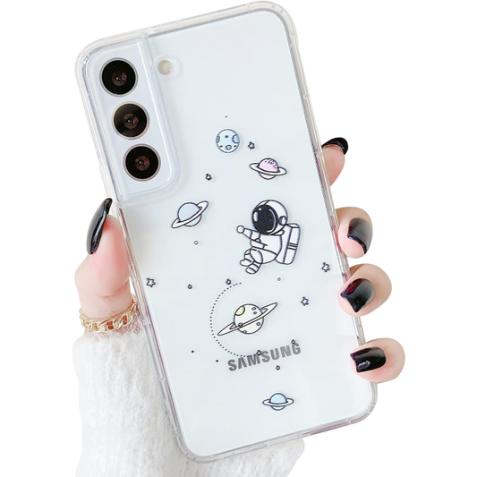 Ovitek za telefon "Astronaut Hug" Samsung Galaxy S21 FE 5G – Infostyle – Prozorna / PC + TPU silikon