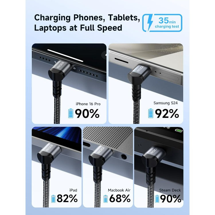 Ukrivljen kabel 60W USB C V USB C, 3m – JSAUX