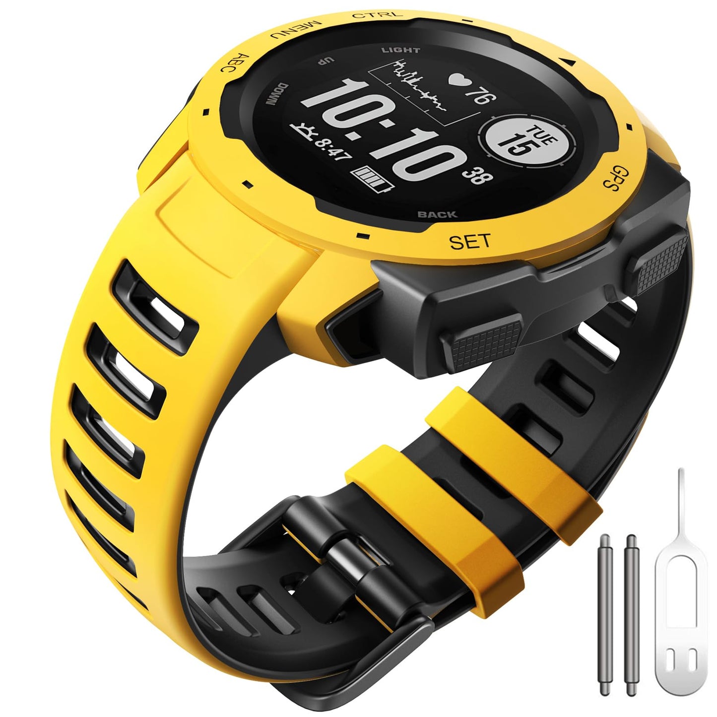 silikonski-pasek-garmin-instinct-instinct-2-rumena