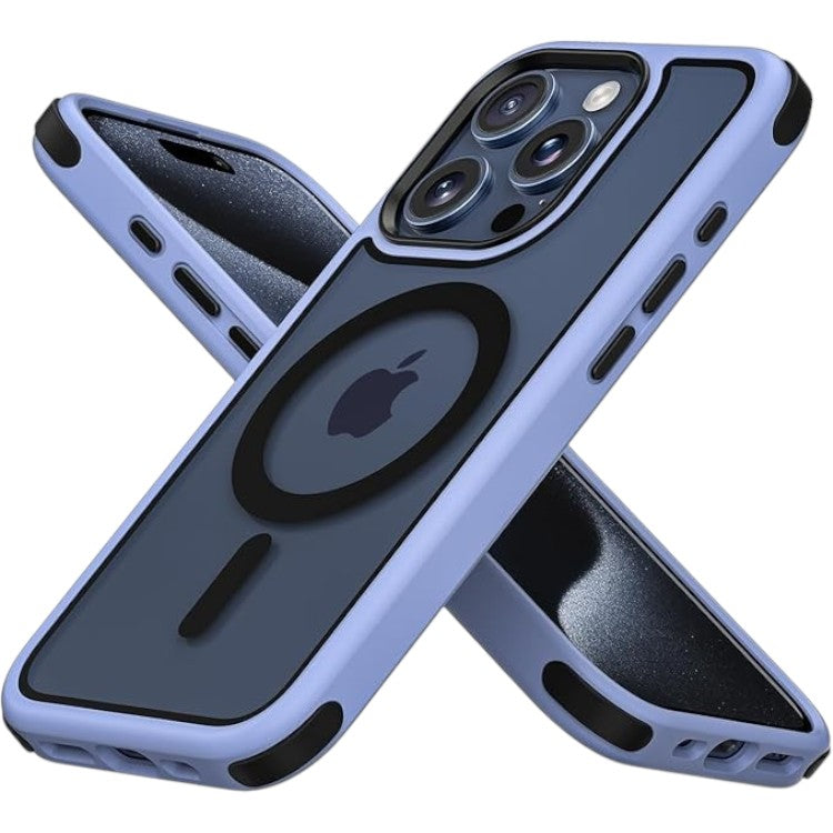 Ovitek "hibridni magnetic" za iPhone 15 Pro Max, modra – MobNano