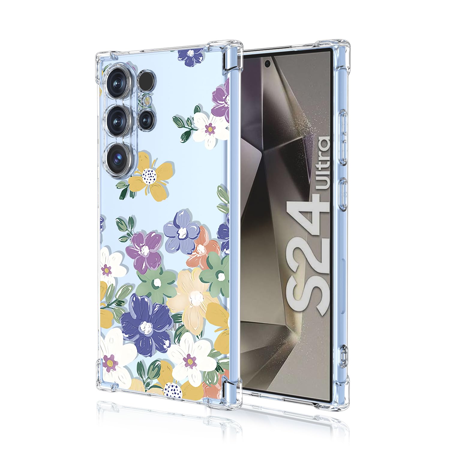 prozoren ovitek colorflower za samsung galaxy s24 ultra