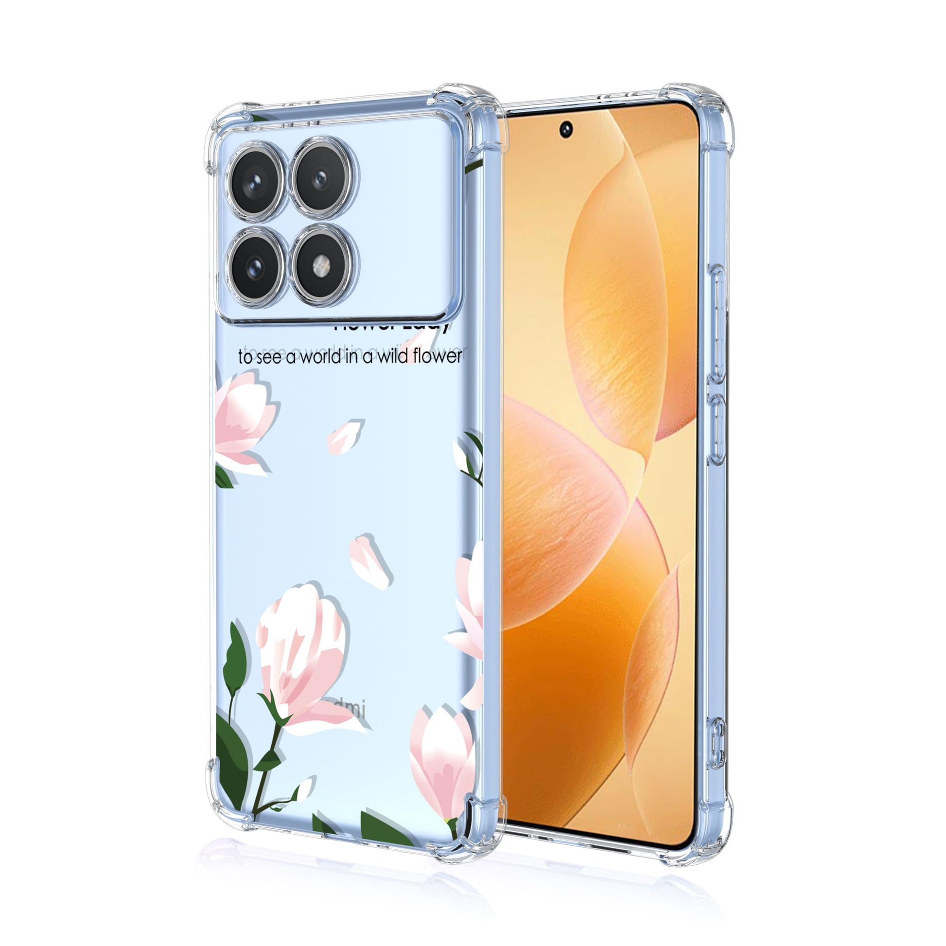 prozoren ovitek wildflower za xiaomi poco x6 pro redmi k70e