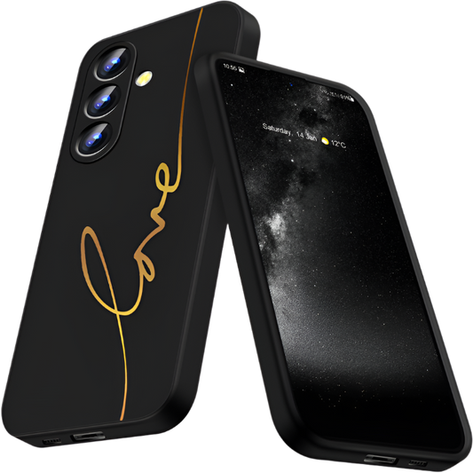 Ovitek za telefon "gold love" Samsung A54 – Infostyle – Črna