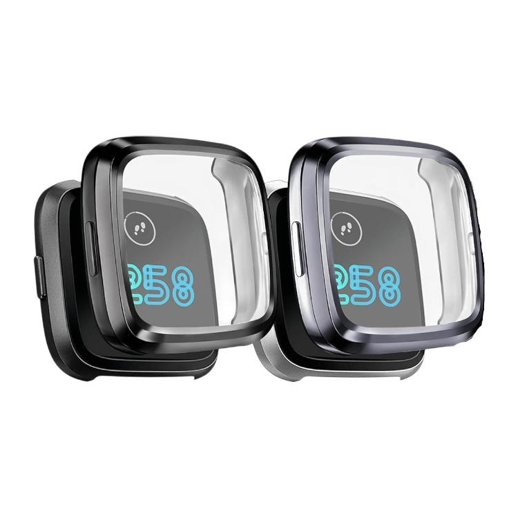 Ovitek za uro Fitbit Versa, 2 kosa - črna in temno modra – Infostyle – Modra
