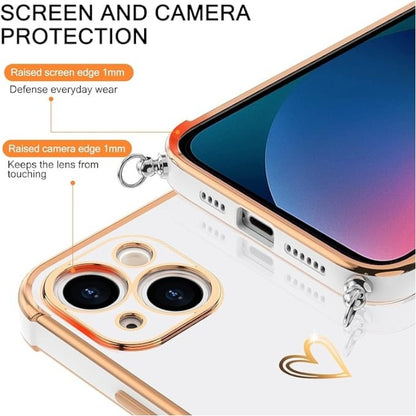 Ovitek z verižico za iPhone 13 Mini, bela – Togestar