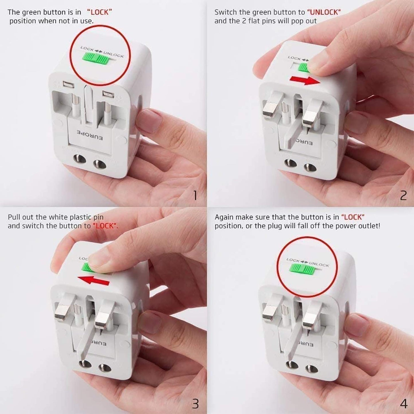 Univerzalni potovalni adapter (UK, EU, AU)