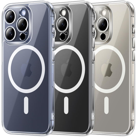 tocol magsafe ovitek z zascitnim steklom za iphone 15 pro max prozorna