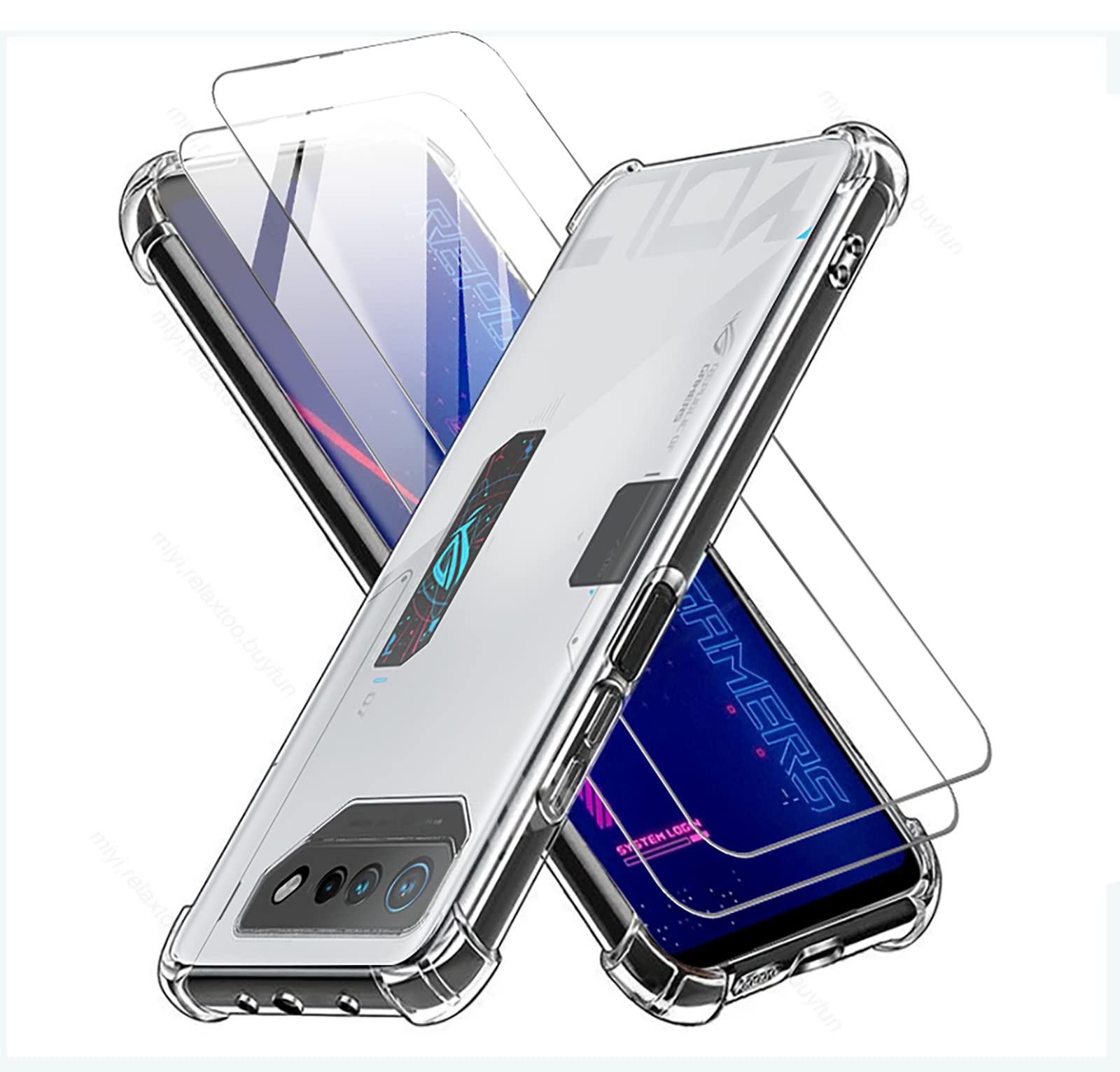 giopuey prozoren ovitek za asus rog phone 7 ultimate z zascito zaslona